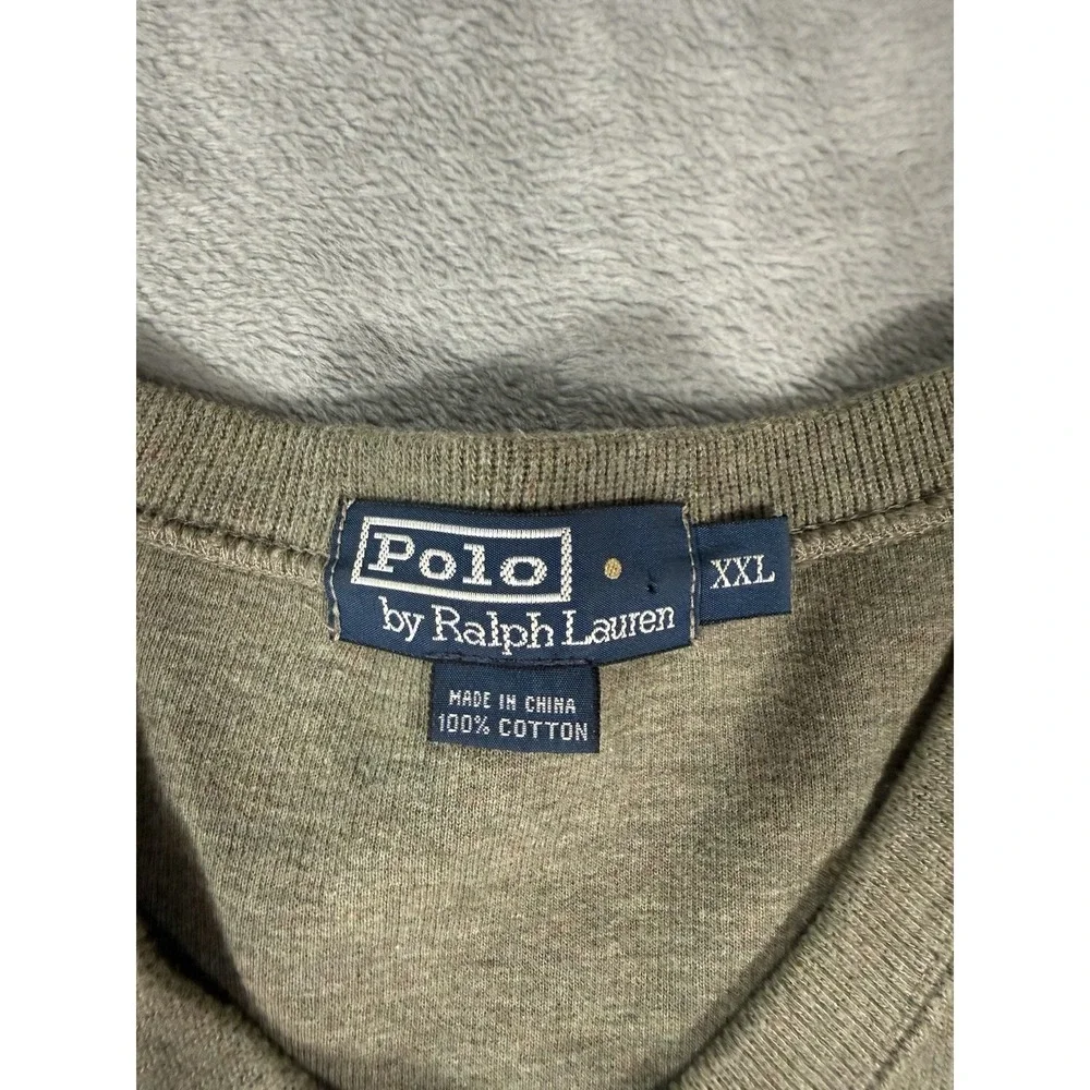 Polo Ralph Lauren Sweater Mens 2XL Brown V-Neck Pullover Pony
